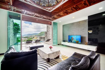 Patong Villa1三卧泳池别墅两个海景房 近班赞江西冷海滩中文管家 – Photos 5